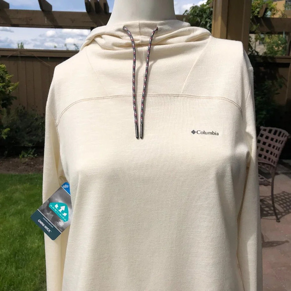 Columbia Pilsner Peak Omni-wick Long Sleeve Hoodie Cream Size S NWT - Picture 2 of 9